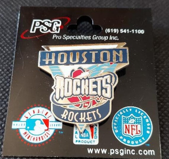 NBA Houston Rockets Pin Stamped 1996 Imprinted Products Limited Edition 10,000 OOP  Great Gift! Basketball View 2