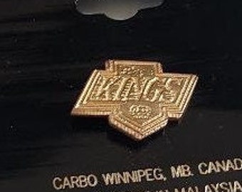 NHL Los Angeles Kings Small Gold Toned Lapel Pin Chevron Logo Vintage Stamped 1993 Hockey OOP Great Gift!