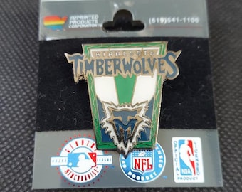 NBA Minnesota Timberwolves Logo Pin Imprinted Products Vintage OOP