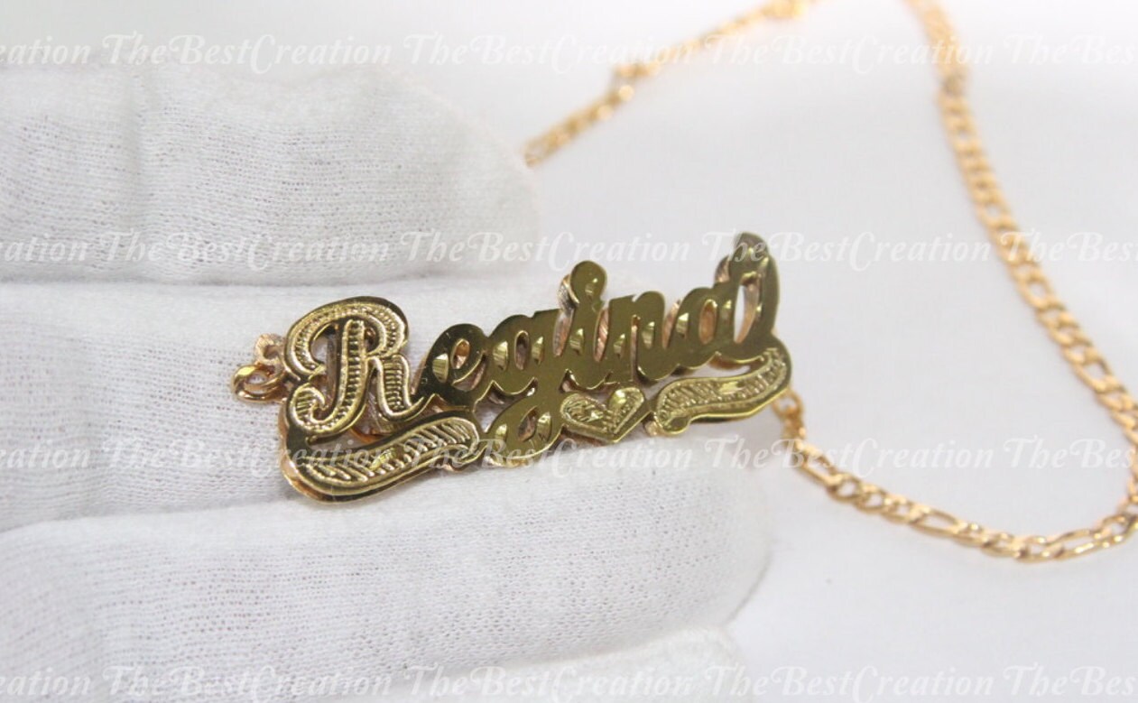 Personalized Double Name Plate Fast Shipping Free Chain Any Etsy