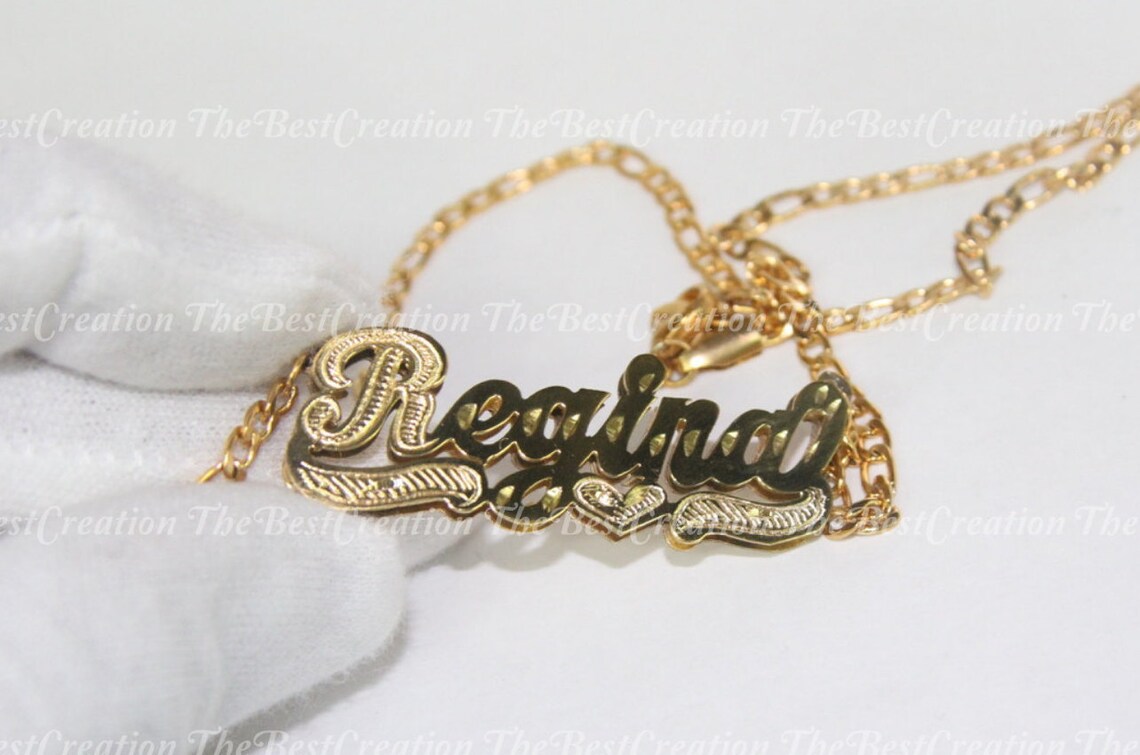 Personalized Double Name Plate Fast Shipping Free Chain Any Etsy