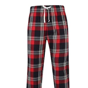 Red checked pj bottoms top