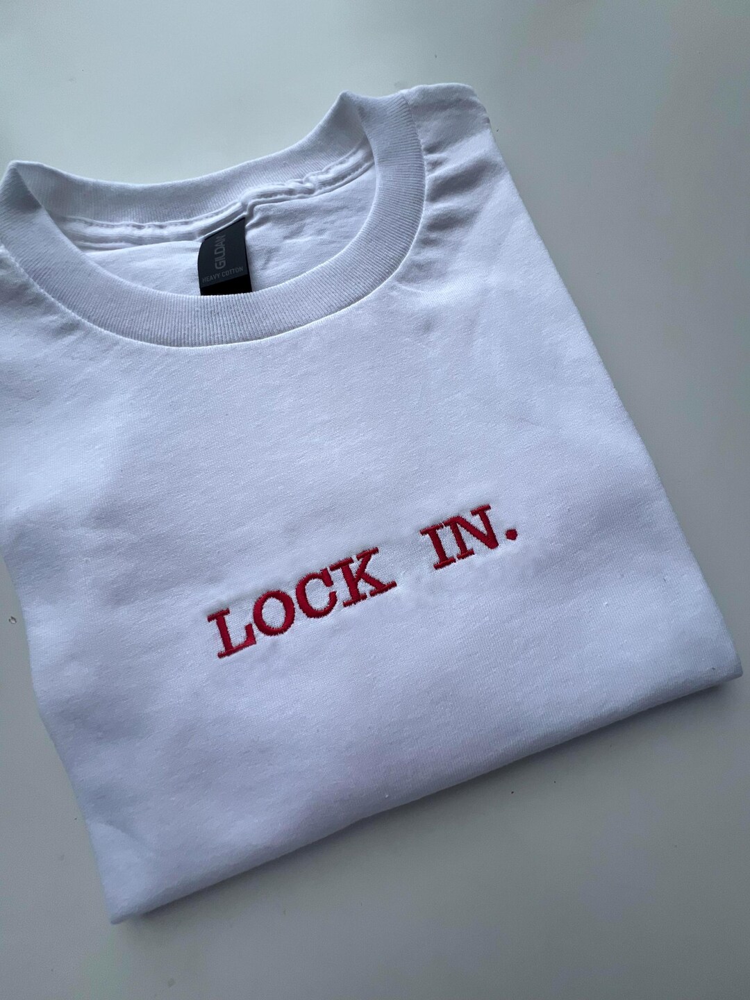 Lock Inbshirt Lock in Embroidered Cotton T-shirt: Funny Meme Gift - Etsy