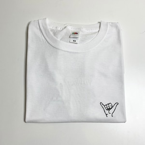 Personalised Unisex Embroidered T-shirt, Black and White