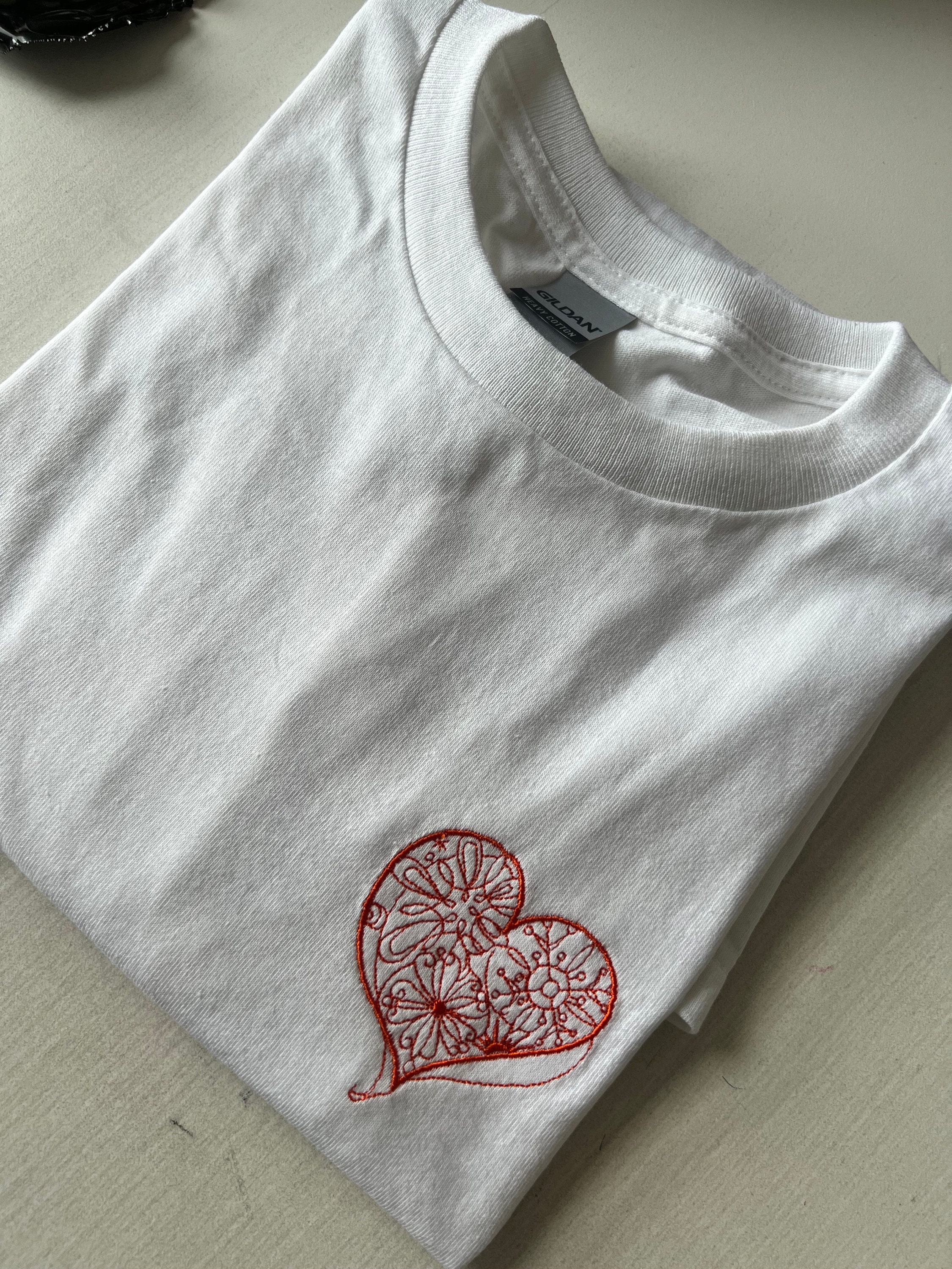 ★AMl PARlS★ 25SS Women's Heart Logo Embroidered T-shirt BF Heart Embroidered T-shirt, Unisex - Etsy