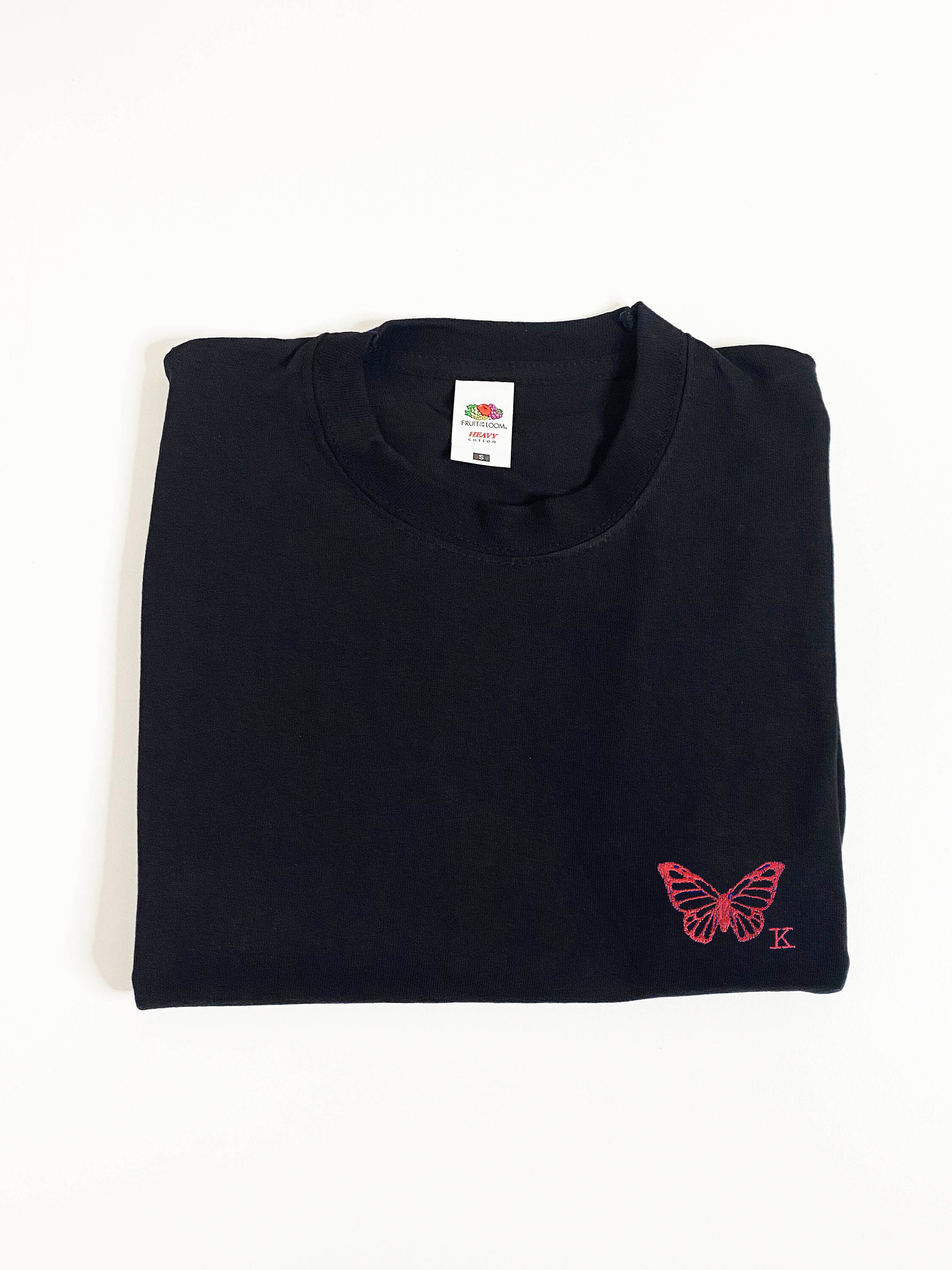 Personalized Butterfly Embroidered Tshirt Etsy