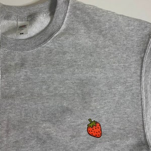 Strawberry Embroidered Sweatshirt