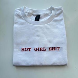 Hot Girl Sh!t Embroidered, Hoodie, T-shirt, Funny Gifts for her, Girly Shirt, Funny y2K sweatshirt, Gift ideas, Unisex