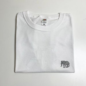 Personalised Elephant Embroidered T-shirt, Animal Monogram