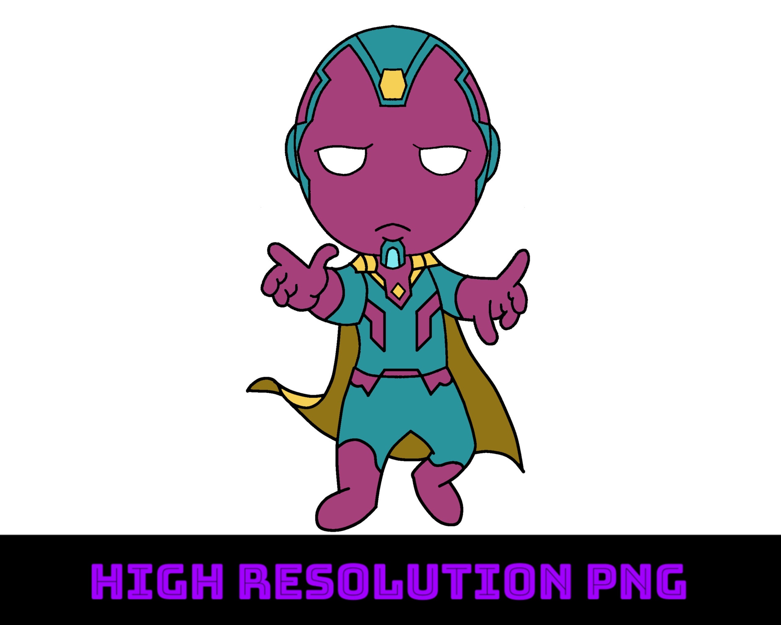 Marvel Vision Clipart PNG - Etsy
