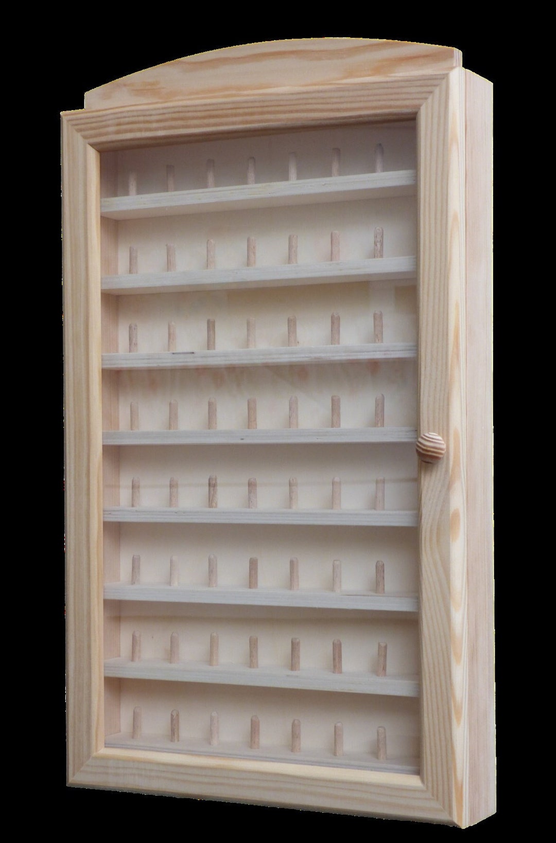 Thimble Collection Display Case. for 64 Thimbles. Includes Transparent