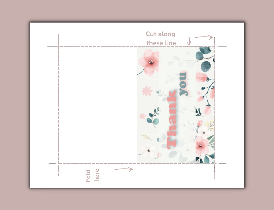 Printable Thank You Card - Etsy