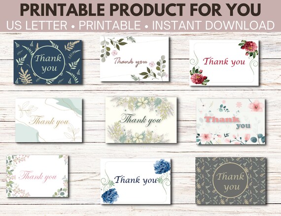 Printable Thank You Card - Etsy