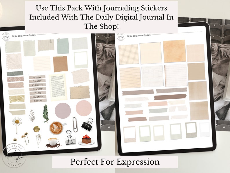 Digital Journal Stickers Stickers for Journaling Bullet Etsy