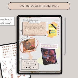 digital reading journal stickers for your reading journal romance trope stickers reading journal genre stickers goodnotes