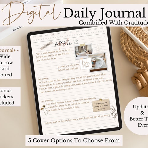 Digital Journal Goodnotes Daily Journal Ipad Diary Etsy