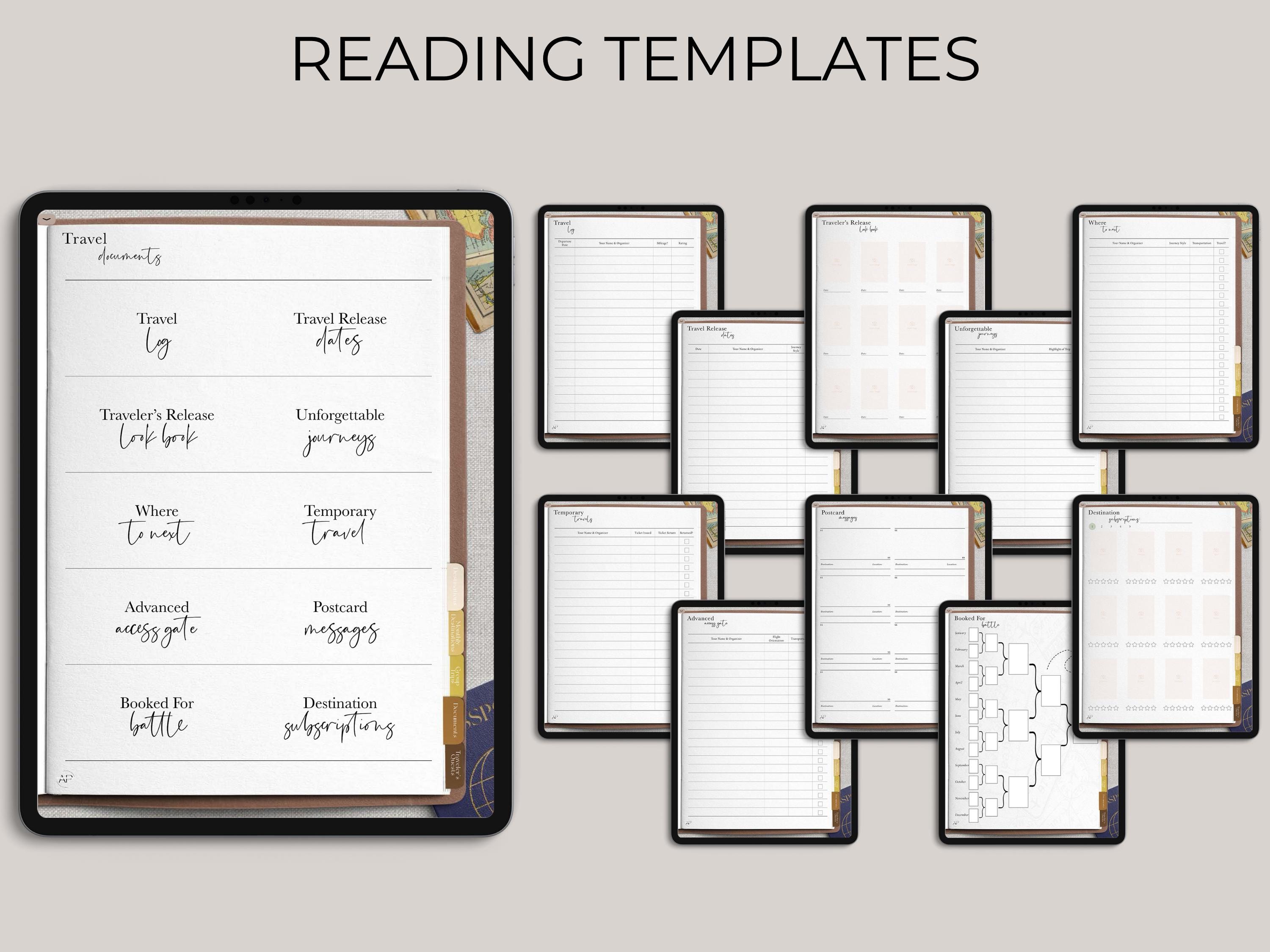 Digital Reading Journal: Book Review Tracker for Goodnotes (PDF) - Etsy