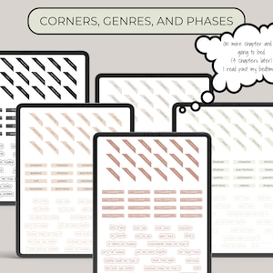digital reading journal stickers for your reading journal romance trope stickers reading journal genre stickers goodnotes