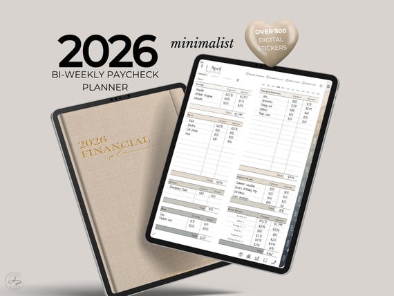 2026 Bi-Weekly Paycheck Budget Planner: Digital Financial Tracker (GoodNotes)