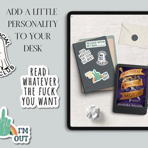 Kindle Girlie Digital Stickers | Romance Tropes, BookTok, Reading Journal (Digital Download) image 7