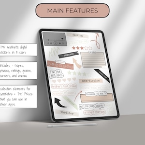 795 digital reading journal stickers for your reading journal romance trope stickers reading journal genre stickers for goodnotes