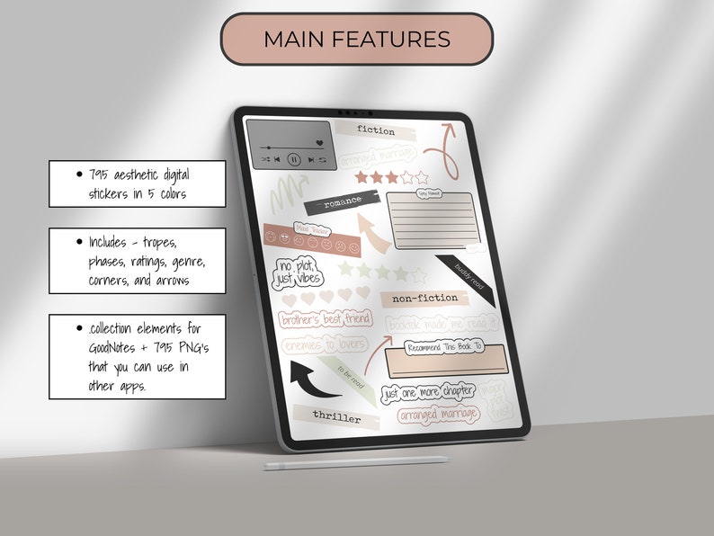 795 digital reading journal stickers for your reading journal romance trope stickers reading journal genre stickers for goodnotes
