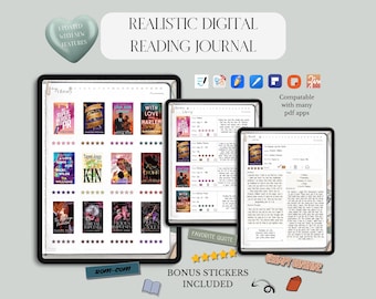 Romance Romantasy Digital Reading Journal GoodNotes – Book Tracker, Review Log