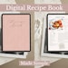 Digital Recipe Book for Goodnotes Notability, Digital Recipe Journal, Blank Digital Recipe Book, Beige, Recipe Planner, Digital Meal Planner 