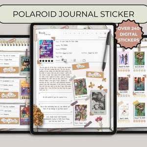 Adesivi per diario digitale, adesivi per diario, adesivi per bullet journal, diario digitale per iPad, diario per GoodNotes, diario di libri