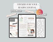795 Digital Reading Journal Stickers: Book Tropes, Genres (PNG, GoodNotes)