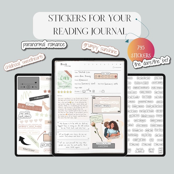 Reading Stickers - Etsy