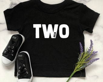 TWO Birthday Tee - CUSTOM | TWO Tshirt | Custom Toddler Shirt | Name Tee | Birthday Tee | Second Birthday