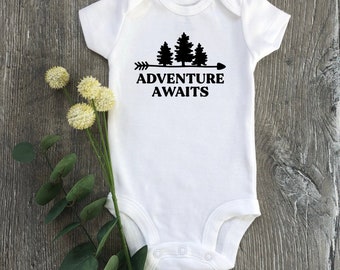 Adventure Awaits Baby Bodysuit | Outdoorsy Baby Shower Gift