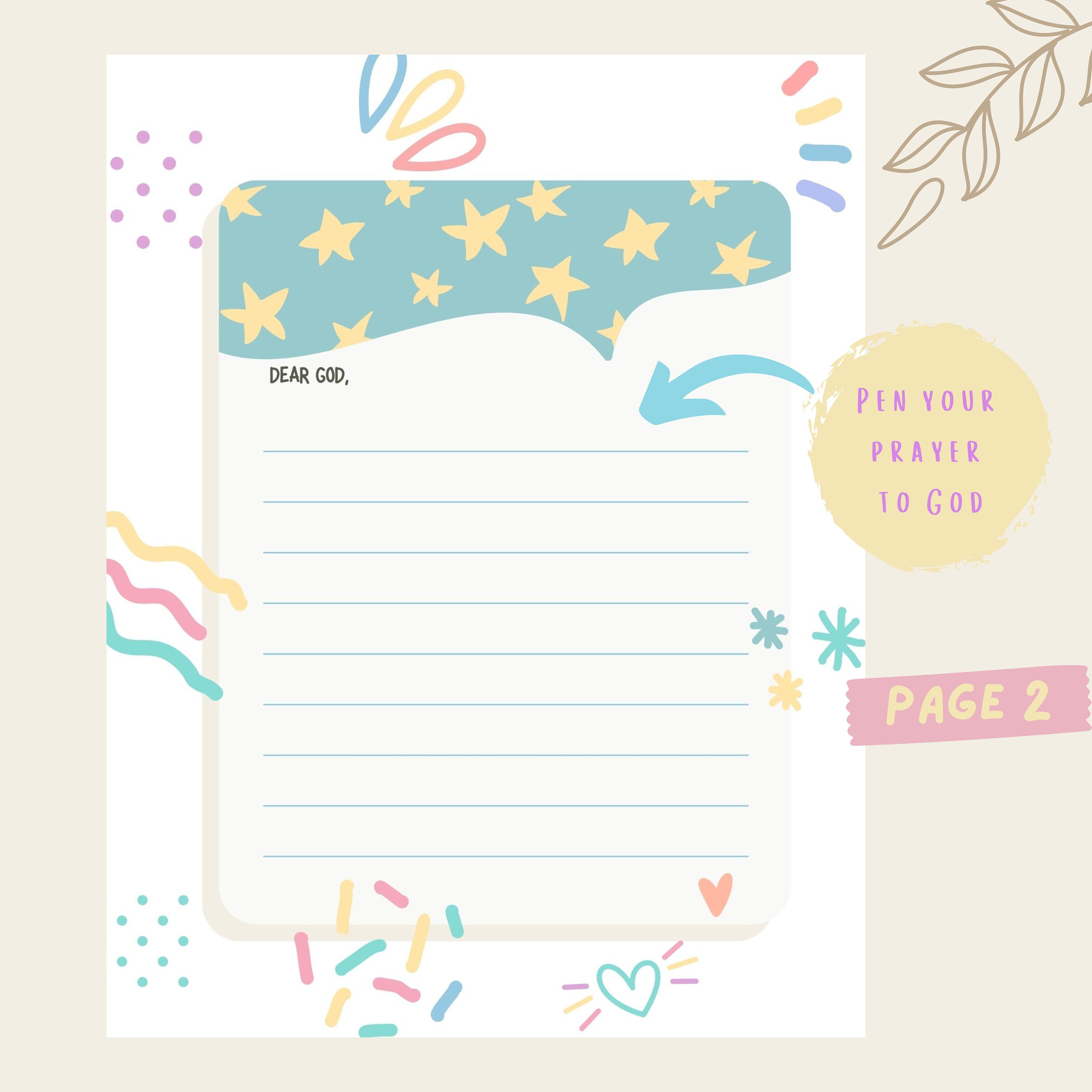 Kids Prayer Journal Printable Children's Prayer Journal - Etsy