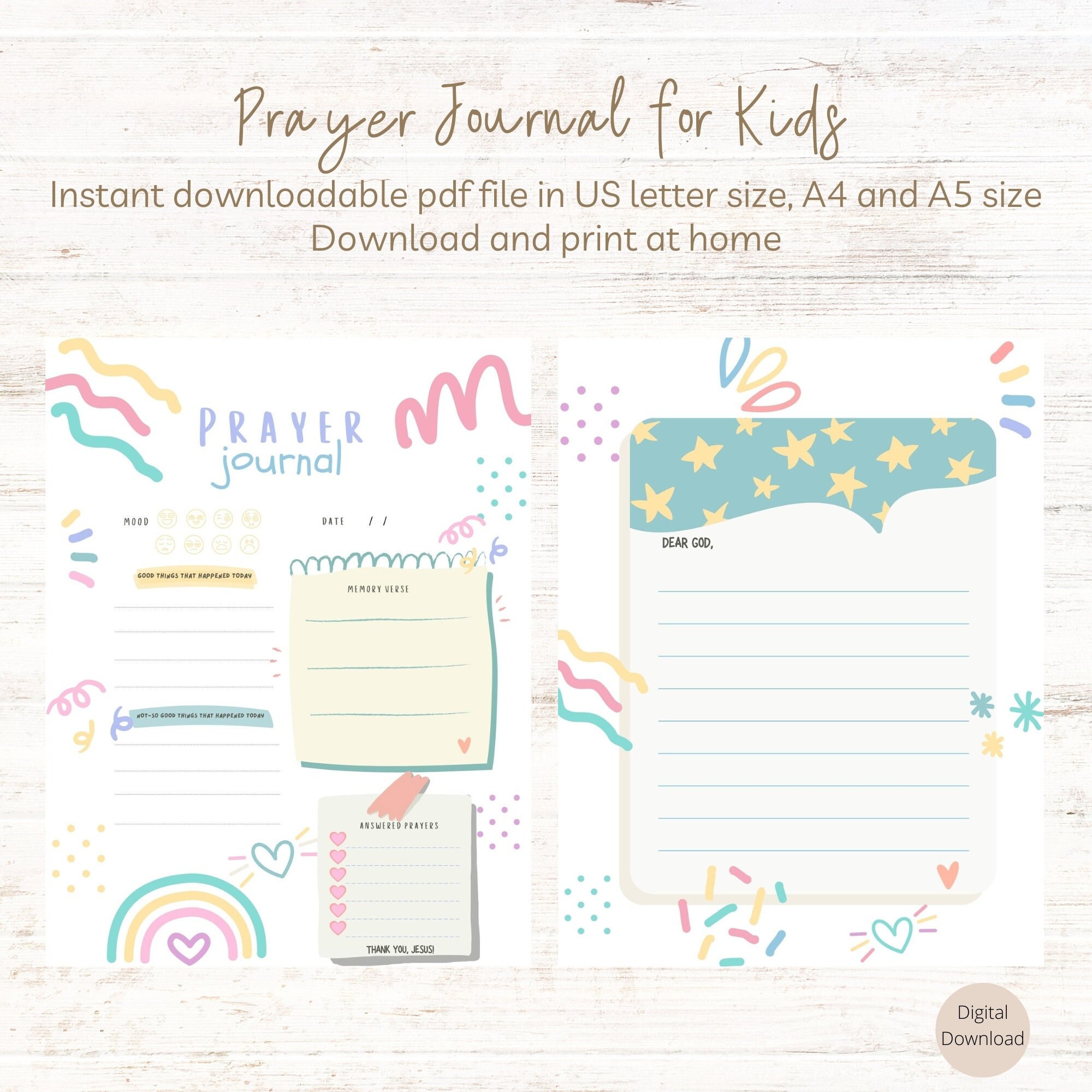 Prayer Journal Printables Prayer Journal Kit for Women Garden of