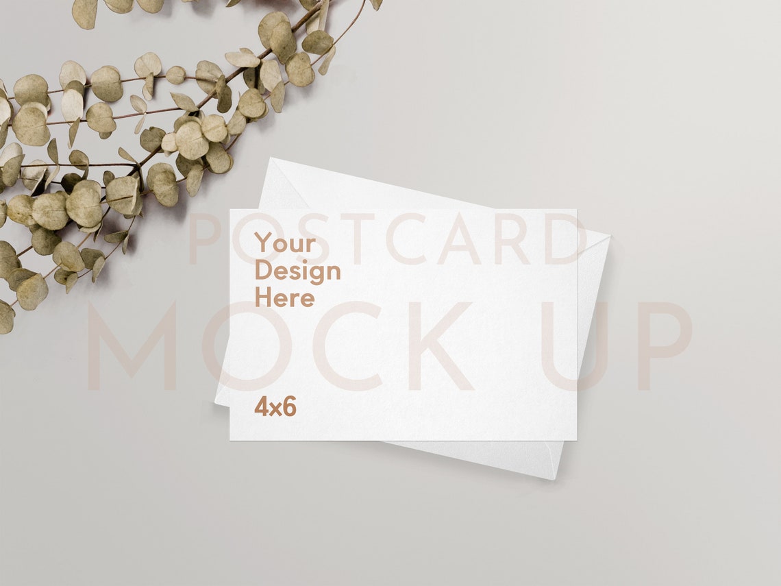 Download 5x7 4x6 Postcard Mock Up Minimal Card Mock Up Greeting | Etsy