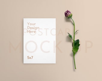 5x7 4x6 Postcard Mock Up | Minimal Card Mock Up | Greeting Card Mock Up | Stationery Mock Up | Simple Card Mock Up | Mockup for Artwork