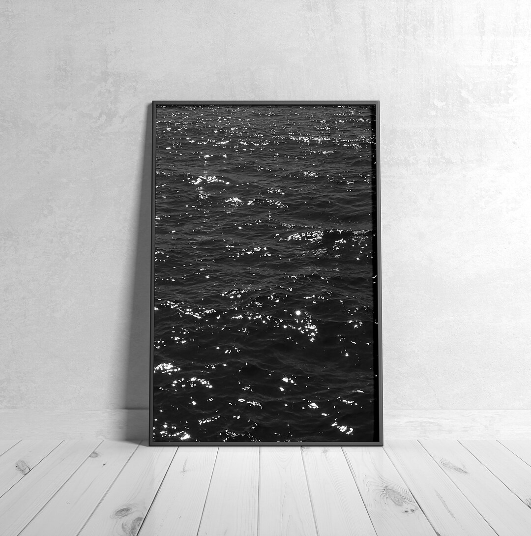 Ocean Wall Art Beach Wall Art Nature Wall Art Black and White Wall Art