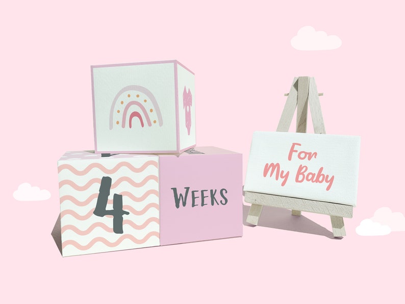Printable Baby Milestone Cube for Photos Baby DIY 3d | Etsy