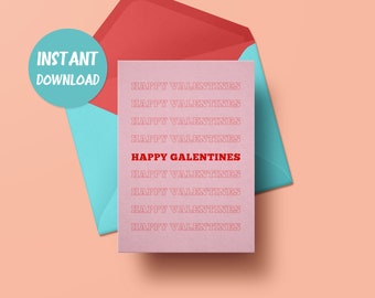 Galentines Day Card | Galentines Day | Galentines Day Gift | Galentines Day Decor | Funny Cute Card | Printable Card | Instant Download