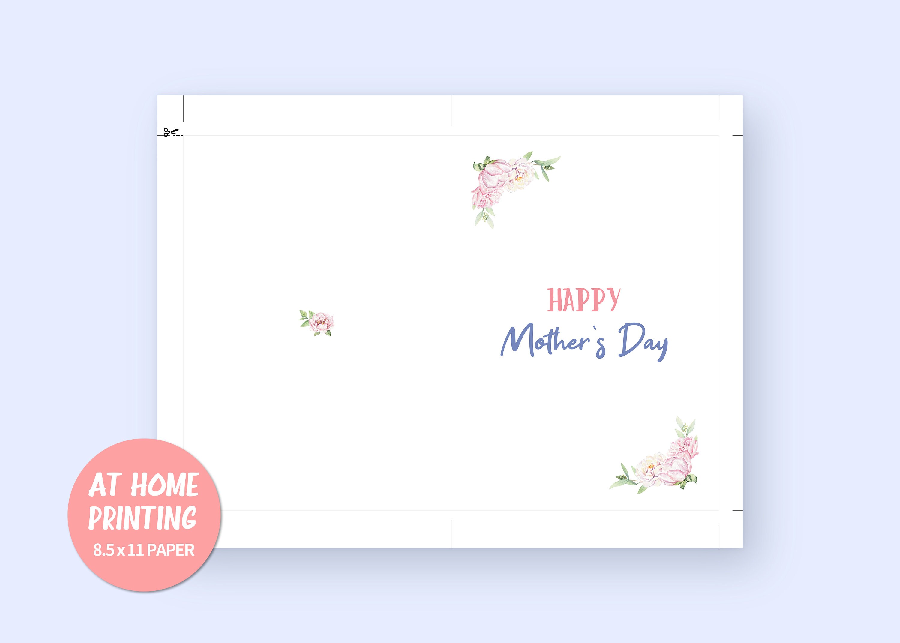 Printable Mothers Day Card Happy Mother's Day Card - Etsy