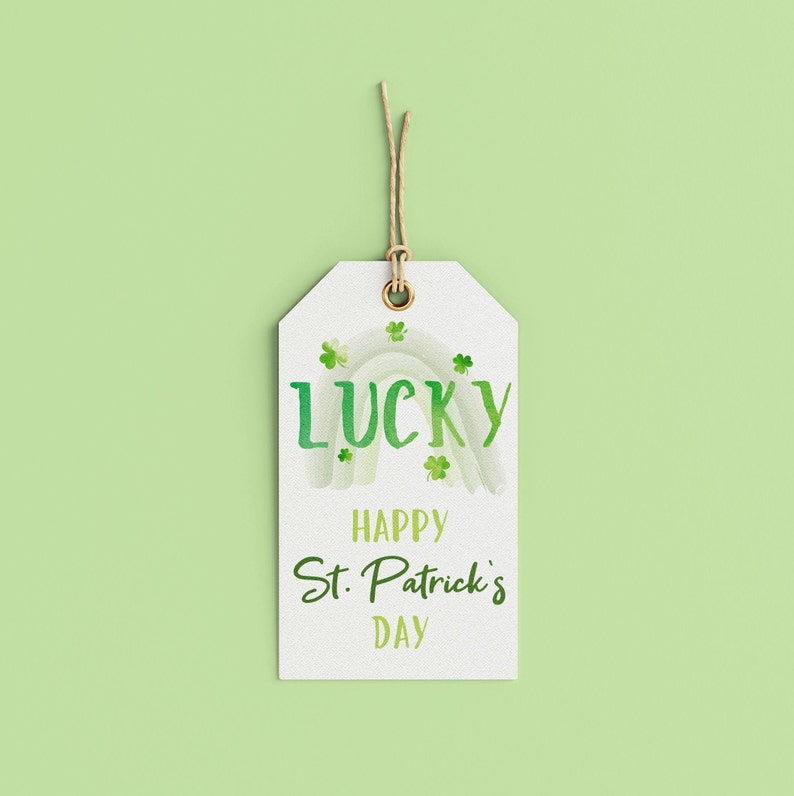 Printable St Patricks Day Gift Tags | St Patricks Day Decor | St Pattys ...