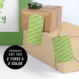 Printable St Patricks Day Gift Tags | St Patricks Day Decor | St Pattys Day | St Patricks Day Teacher Tags | Lucky Gift Tags | Lucky Tags