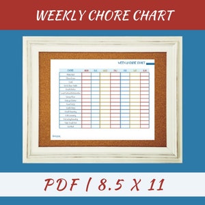 Chore Chart, Printable, Chores List, Digital Download
