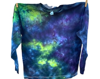 Kids X-Large Galaxy Long Sleeve Tie Dye Shirt