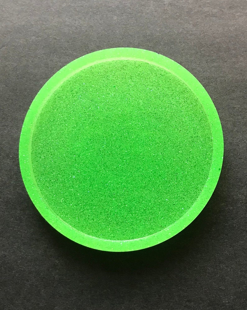 Neon Glitter Circle Resin Coaster