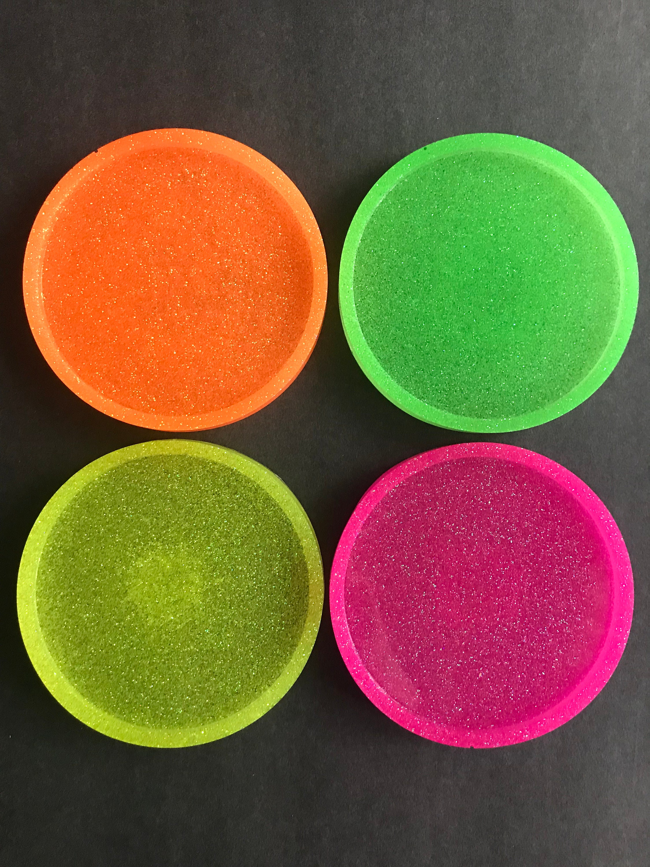 3mm Green Fluorescent Acrylic Disc Bespoke Size | Sheet Plastics