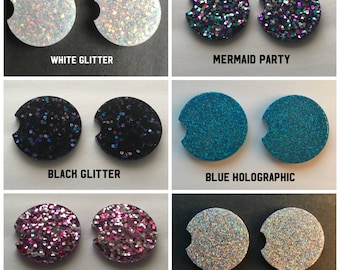 Glitzer Auto Untersetzer aus Resin