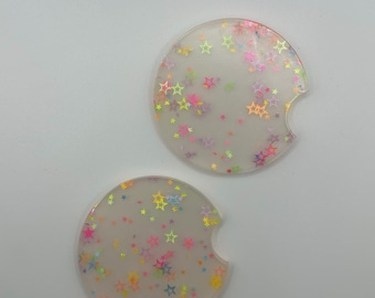 Glow in the Dark Star Glitter Harz Auto Untersetzer Set