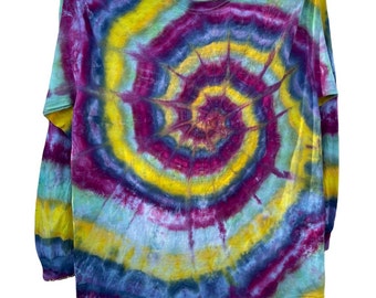 Large Long Sleeve Spiral Tie Dye Shirt